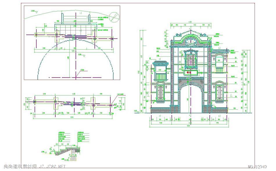 老上海石库门施工图纸 典尚建筑素材网