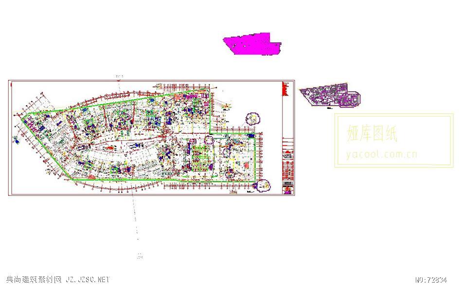 (0)深圳超炫商场kkmall施工图cad图纸