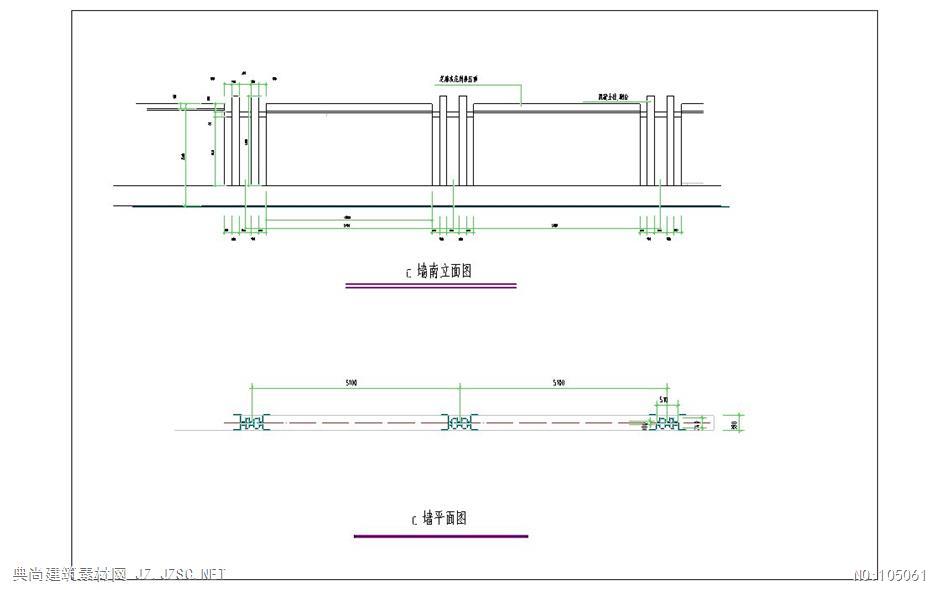 围墙栏杆施工图细部图集