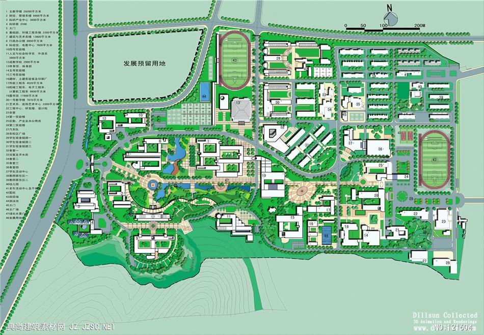 南通大学中心校区规划方案zip-rar 公共建筑zip-rar