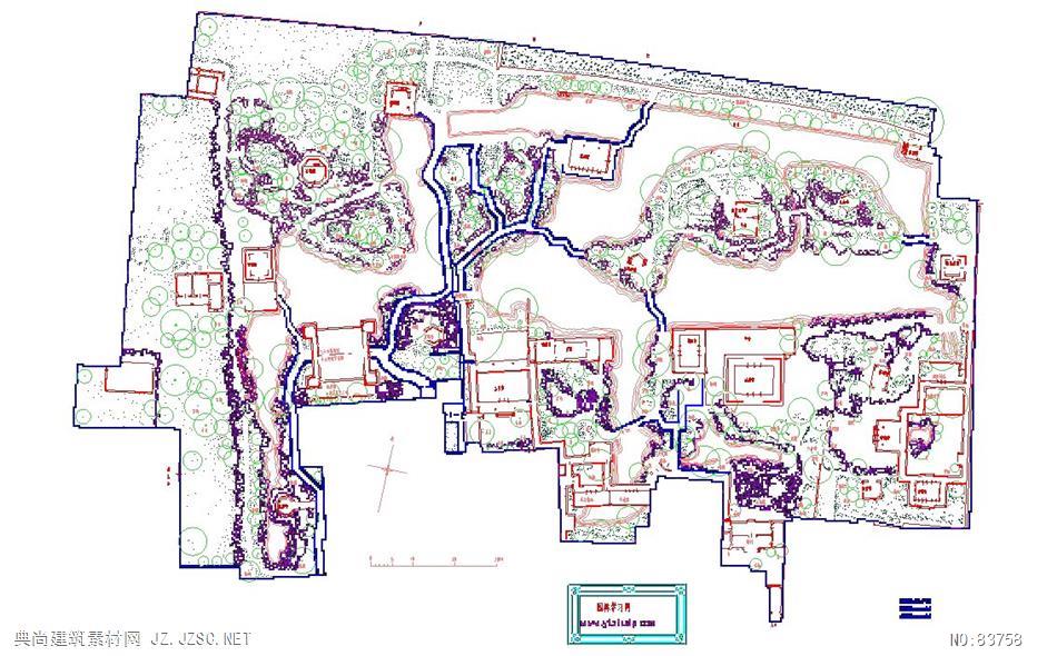 苏州拙政园平面图cad图纸