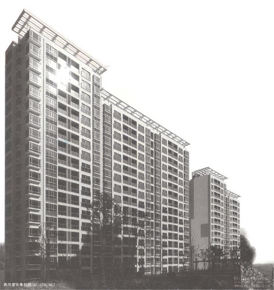 高层户型板楼-上海中邦城市jpg图片 高层住宅户型jpg图片
