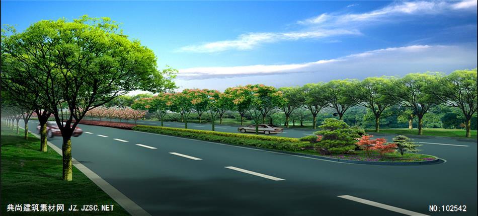 道路景观绿化带