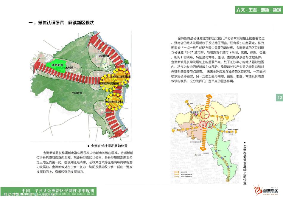 长沙宁乡金洲新区控制性详细规划2010ppt文本 规划