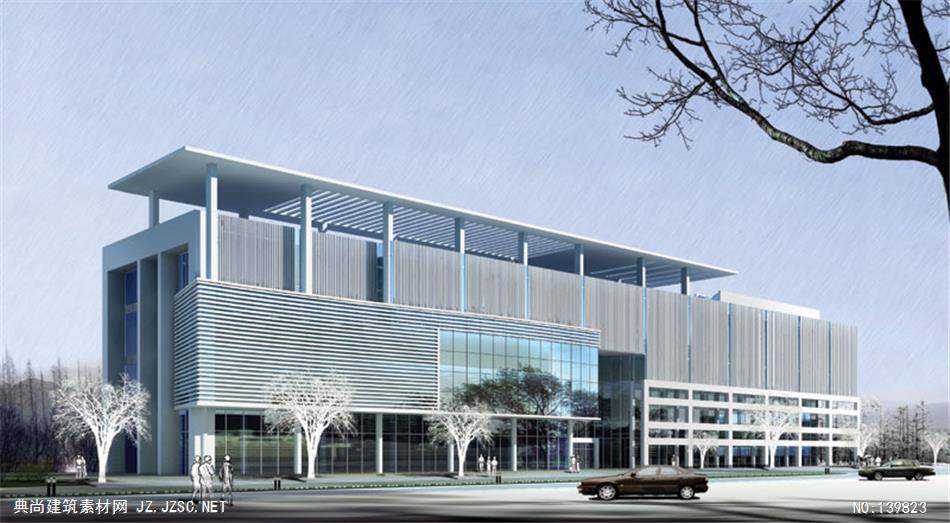 0856公建现代会所平面立面总图-有max和cadcad图纸 公共建筑cad图纸