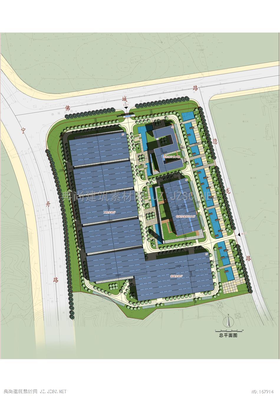 规划及单体设计方案文本工业建筑 建筑方案文本工厂厂房设计方案zip