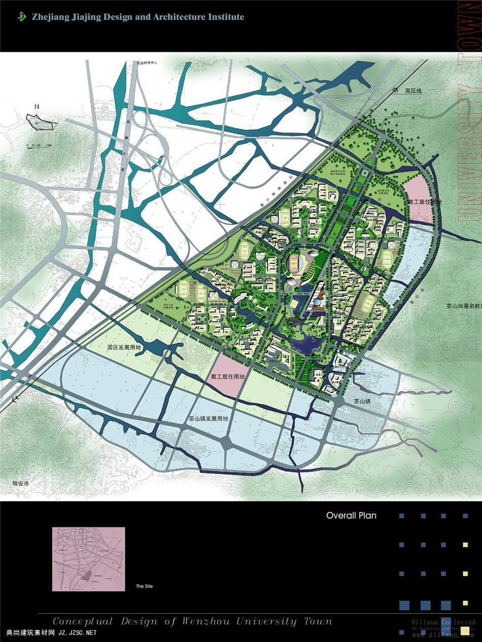 温州大学城环境设计投标方案学校规划ziprar
