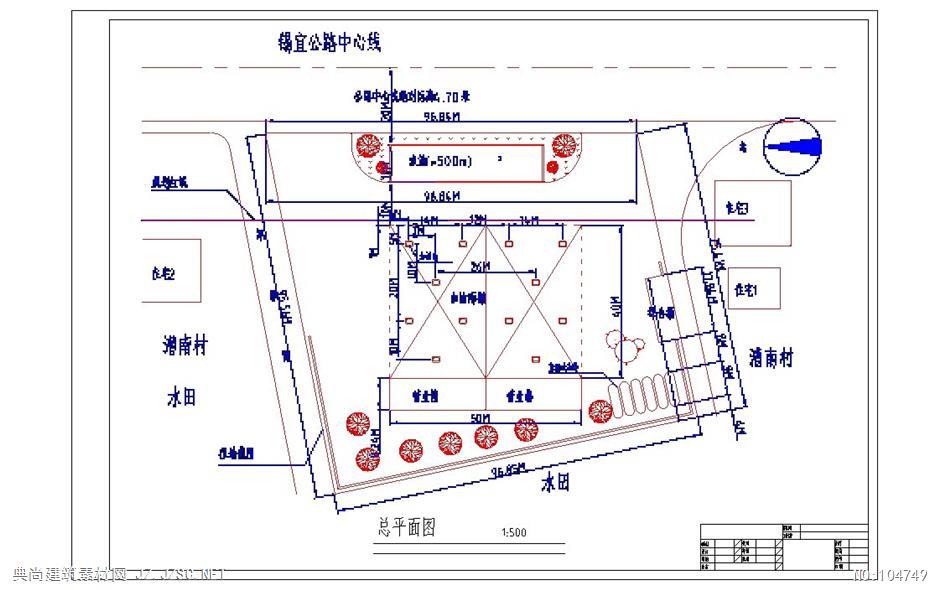 漕北加油站总平面图
