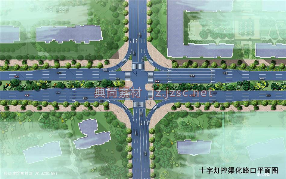 路口景观平面图ct_12-13_路口效果图jpg图片 道路路口效果图jpg图片