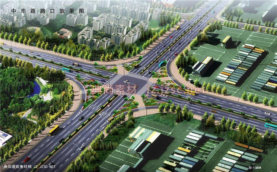 四号路口_06-09_路口效果图jpg图片 道路路口效果图