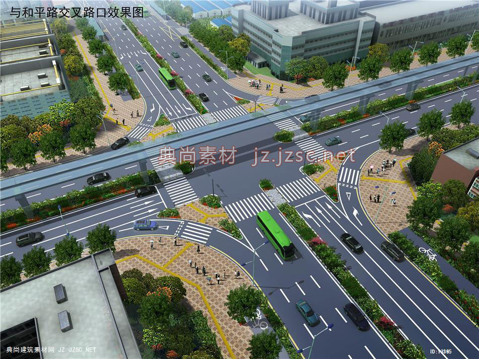 与和平路交叉路口效果图_12-13_道路路口效果图jpg图片