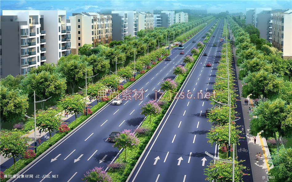 芙蓉大道二鸟瞰-g12_道路景观设计效果图jpg图片 道路
