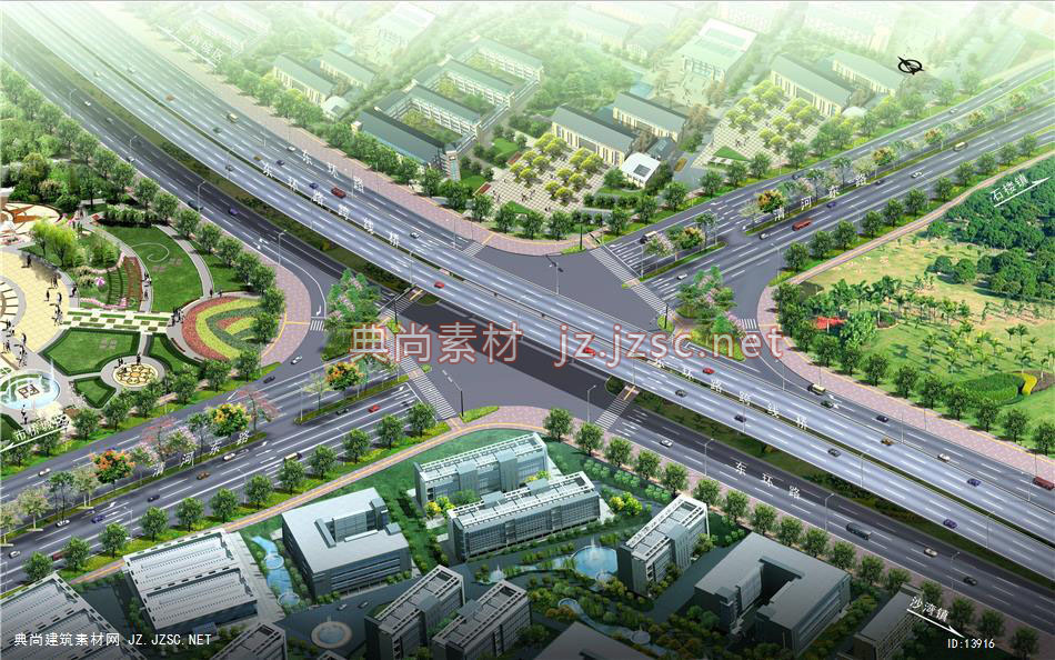 东环路方案一_06-09_道路景观效果图jpg图片 道路景观