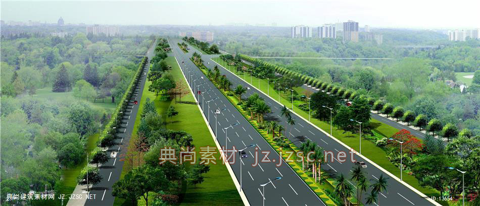 道路_06-09_道路绿化鸟瞰效果图