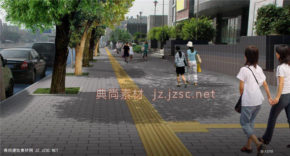 菜市口大街人行道二_10-11_道路景观效果图