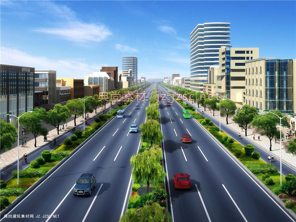 深高速道路景观j4-1_10-11_城市道路景观设计