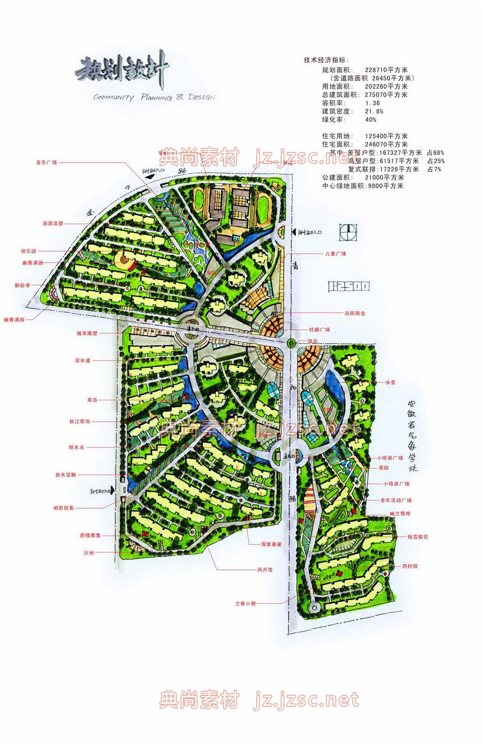 居住区规划总平面图0223