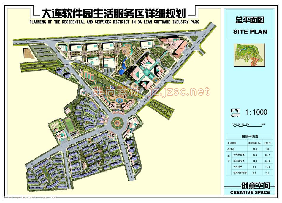 居住区规划总平面图0344