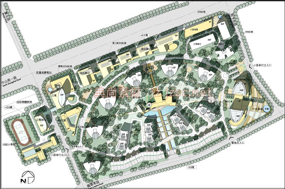 居住区规划总平面图0260
