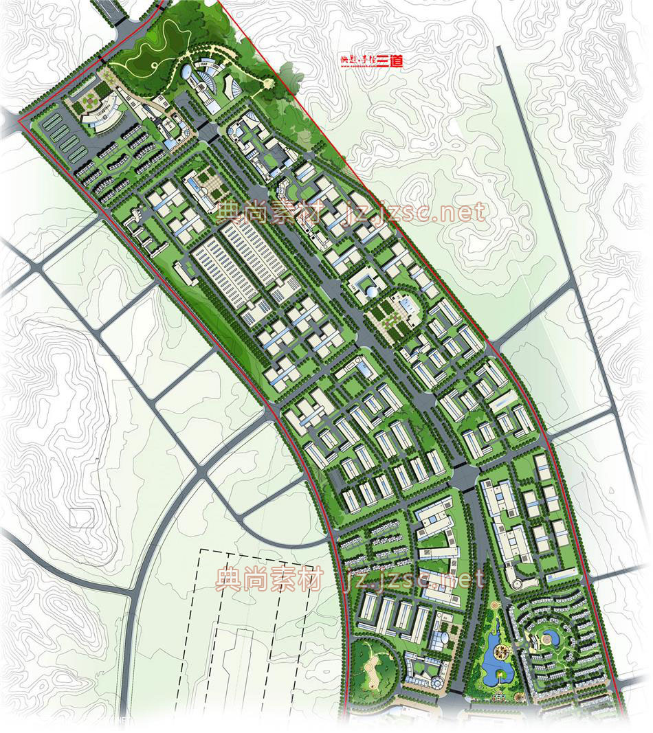 全部素材 城市规划设计 城市规划效果图 规划总平图  规划总平面图