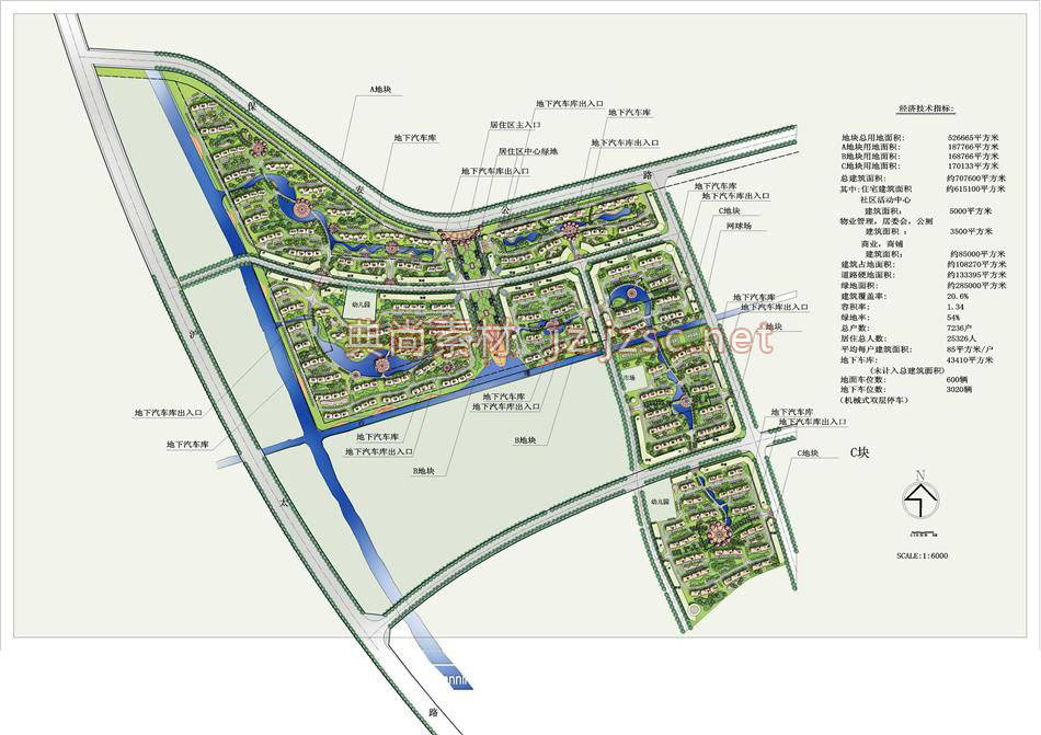 居住区规划总平面图0201