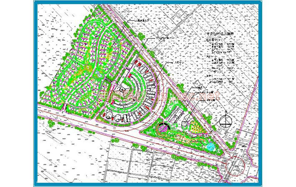 农民安置小区规划图cad图纸 居住区规划cad图纸