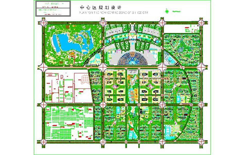 城市中心区规划cad图01