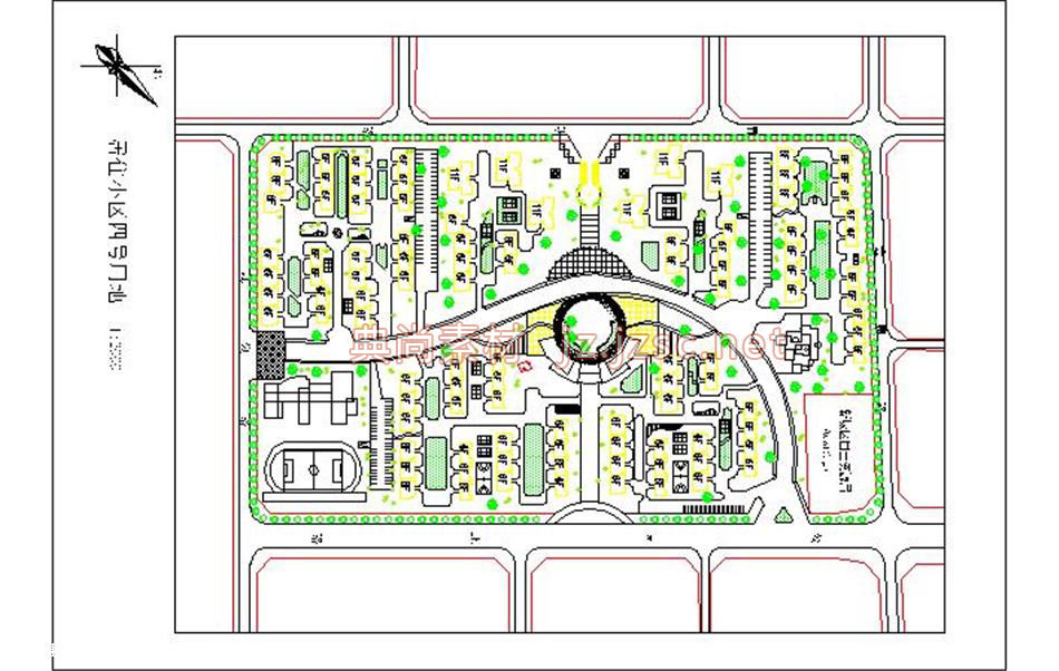 设计 居住区规划 居住区规划  居住区规划方案图cadcad小区总平面图02
