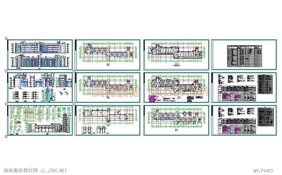 西安某大学教学楼全套建筑图