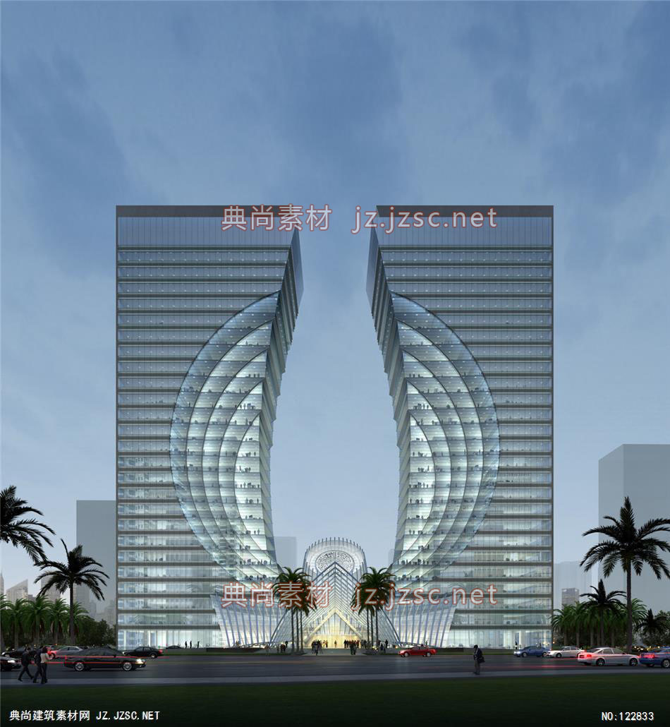 云南报业大厦 超高层办公建筑效果图