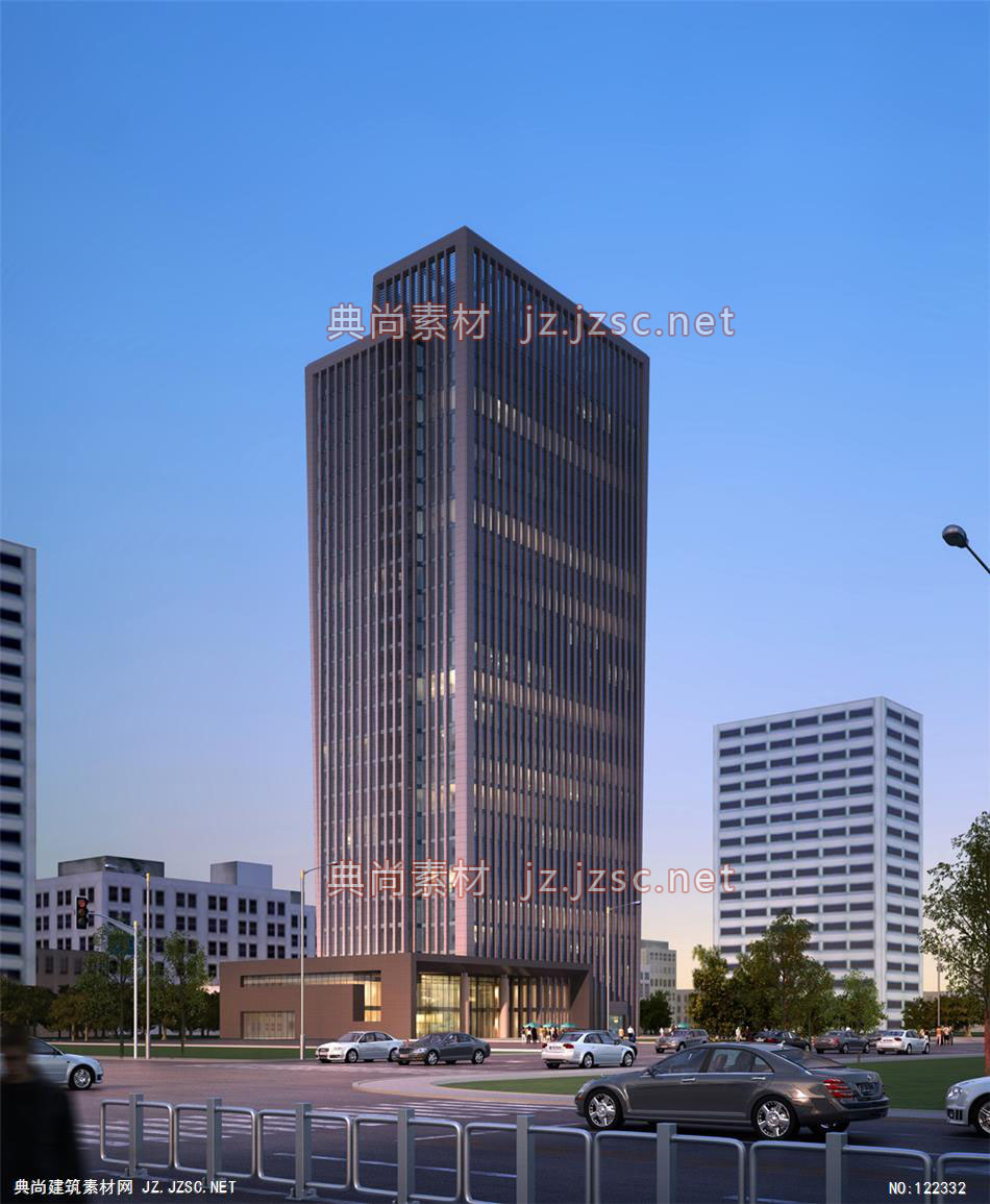 A某高新区办公楼 超高层办公建筑效果图