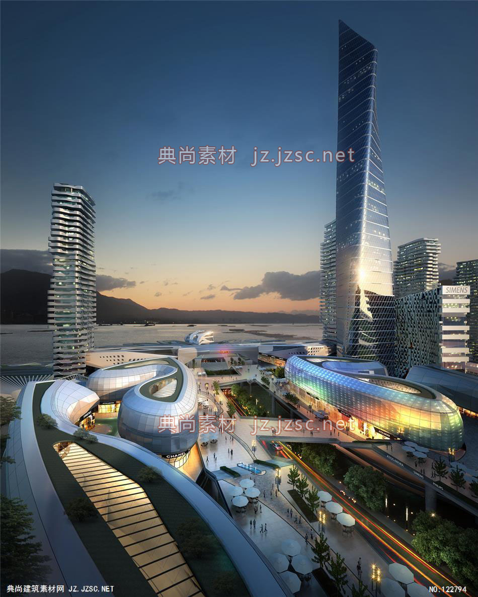 A重庆重钢项目04 超高层办公建筑效果图