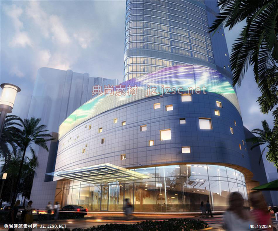 A海南三亚中环广场项目02 超高层办公建筑效果图