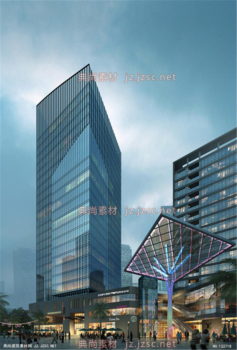 A云南省宣威市宣威写字楼02 超高层办公建筑效果图