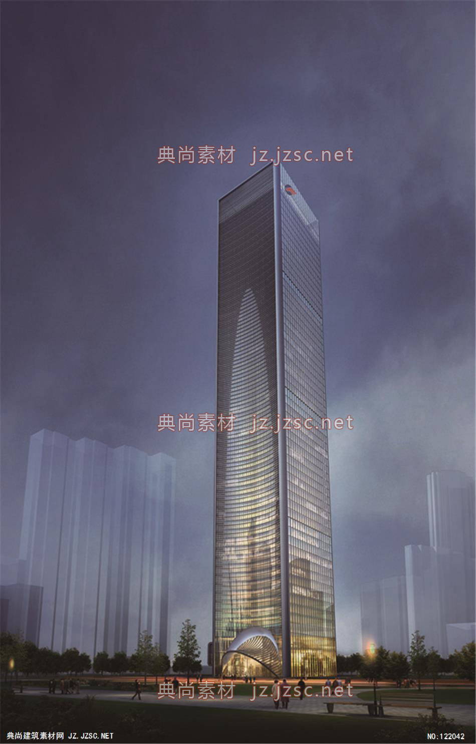 A广发证劵04 超高层办公建筑效果图