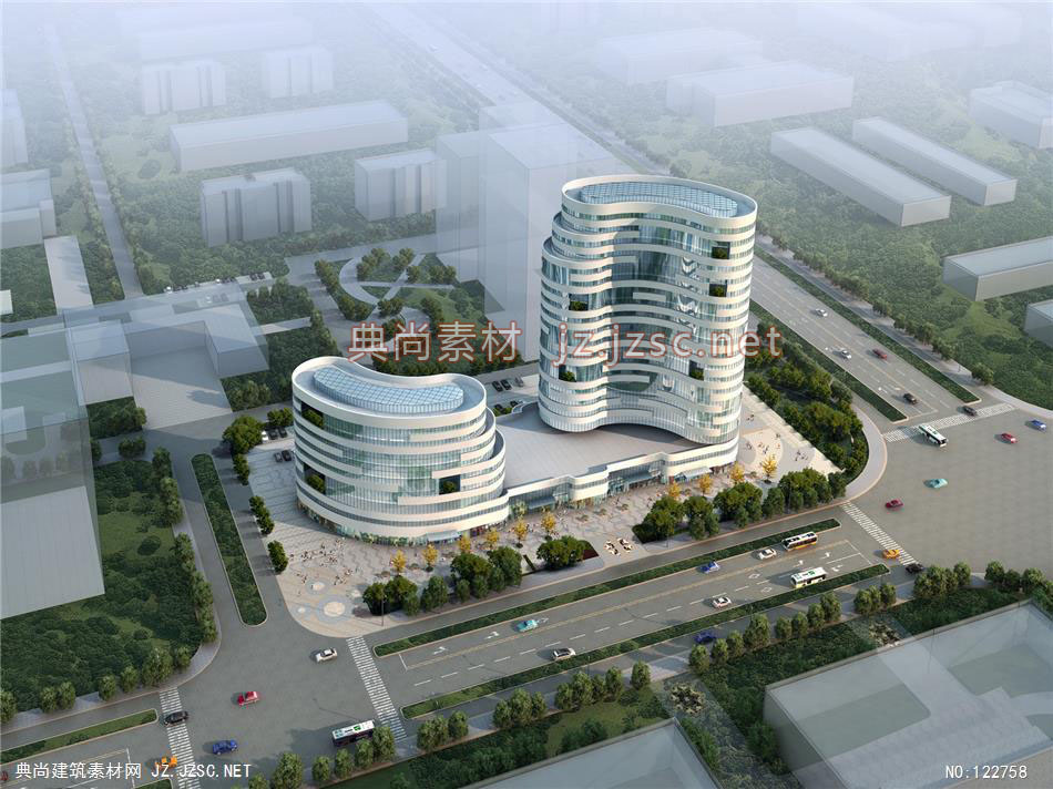 A镇江某项目 超高层办公建筑效果图