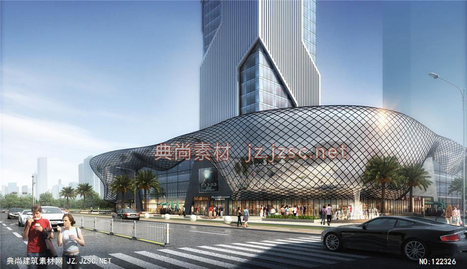 A某高层办公楼03 超高层办公建筑效果图
