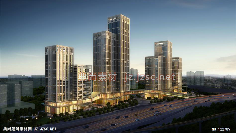 A重庆科技金融中心02 超高层办公建筑效果图