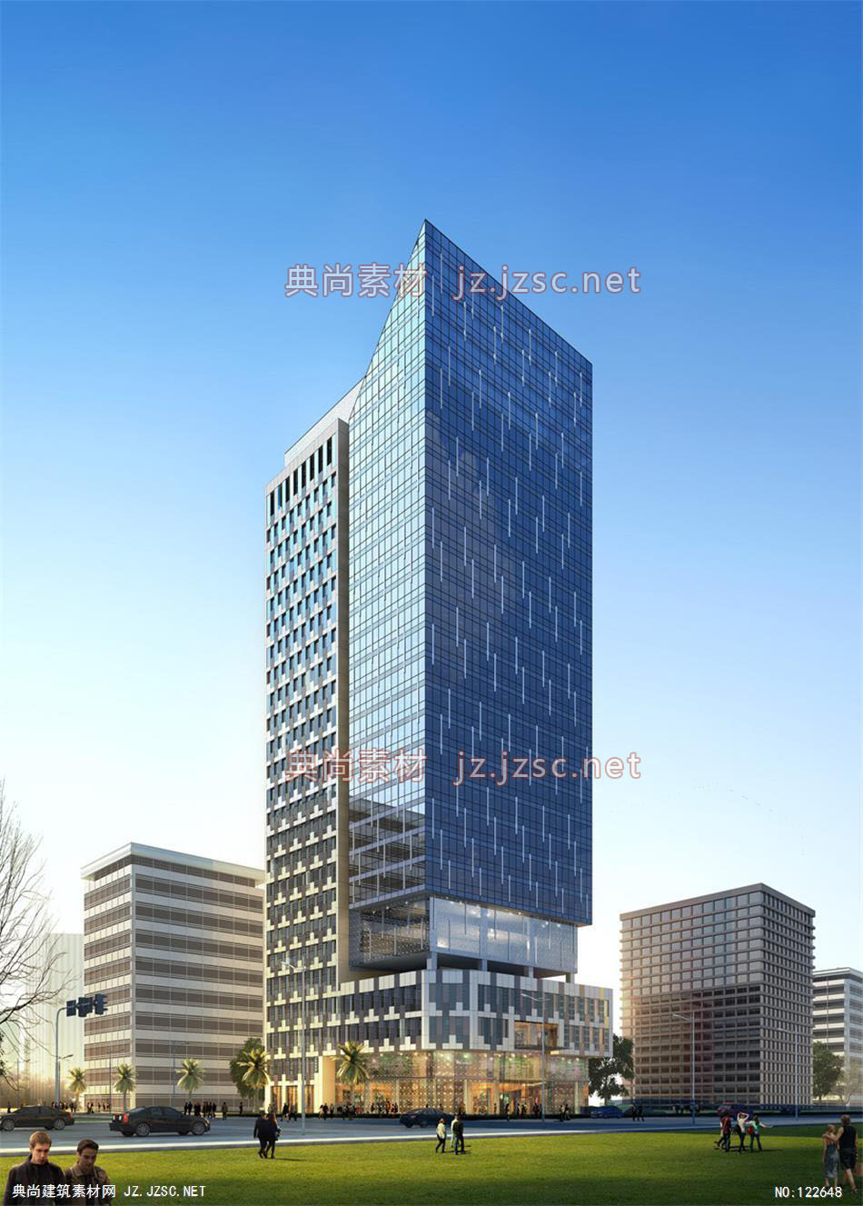 A西工大项目06 超高层办公建筑效果图