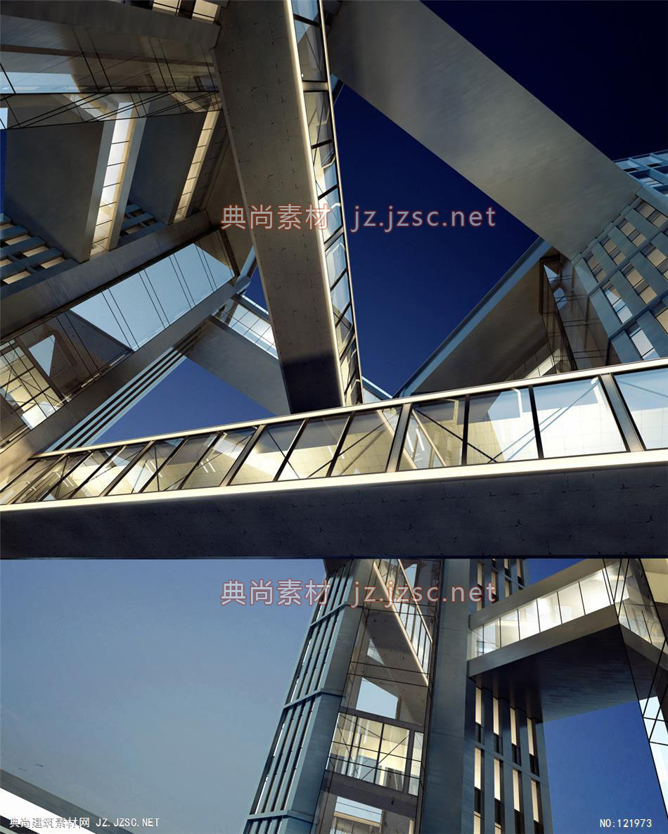 A德江市民中心01 超高层办公建筑效果图