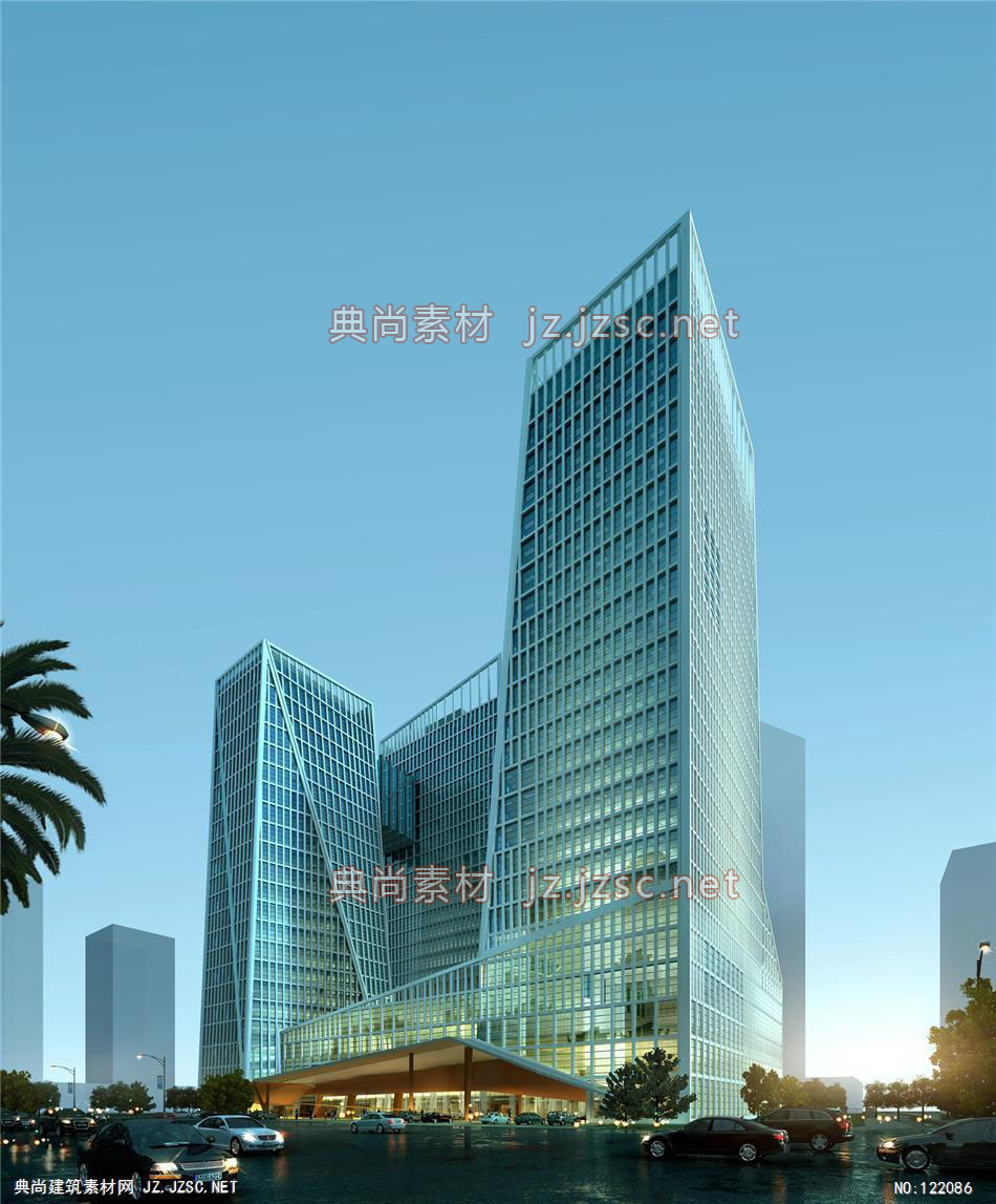 A杭州新塘河商业改造04 超高层办公建筑效果图
