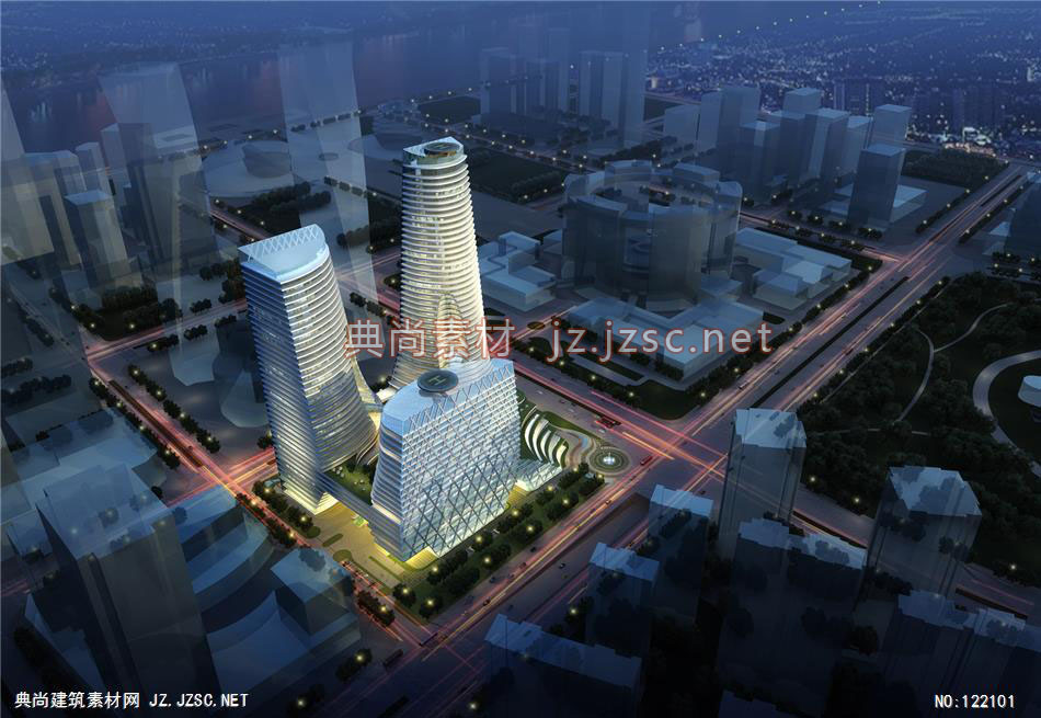 A杭州中国人寿01 超高层办公建筑效果图