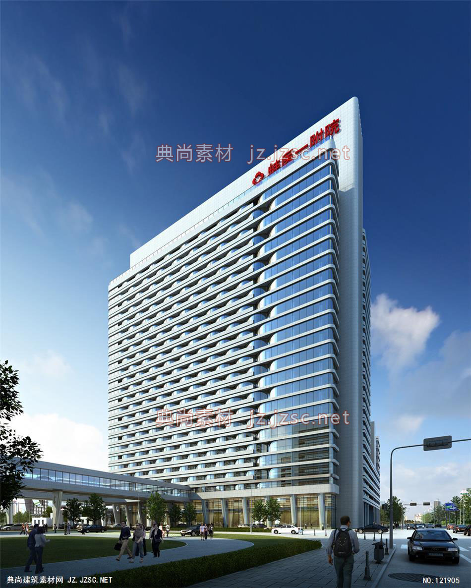 A蚌埠医学院一附院02 超高层办公建筑效果图