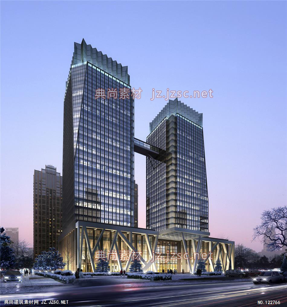 A郑州大世界商贸城03 超高层办公建筑效果图