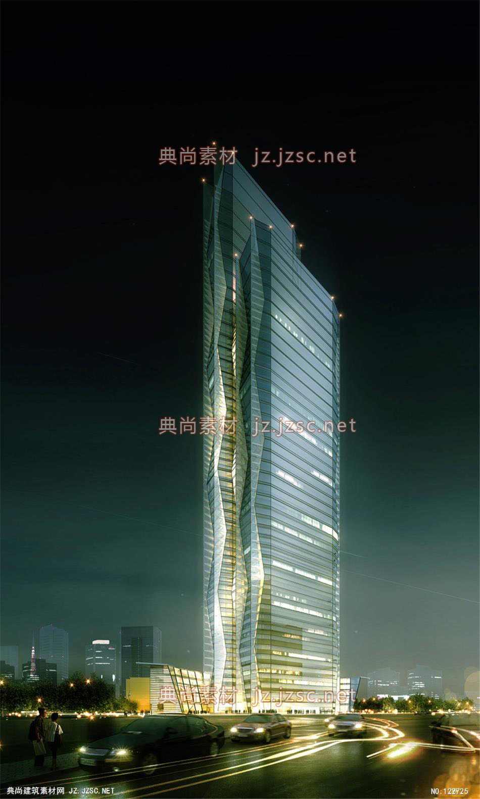 A张家港商会02 超高层办公建筑效果图