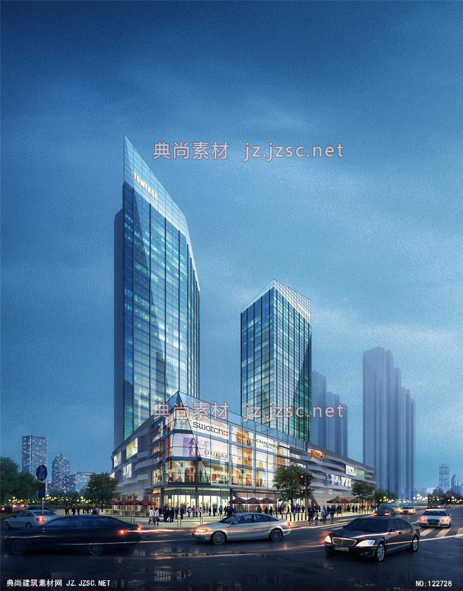 A漳州某超高层02 超高层办公建筑效果图
