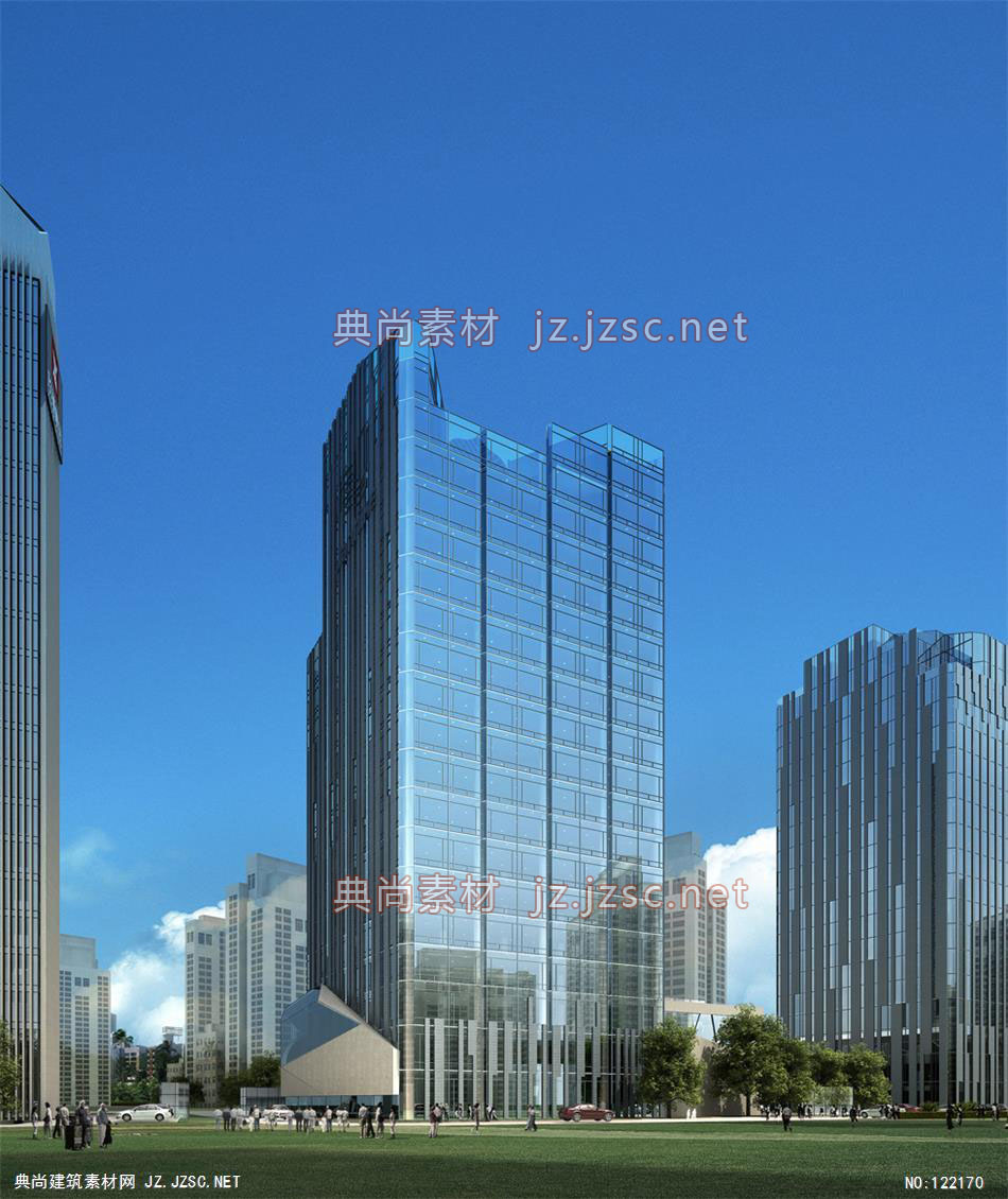 A江北门户大楼03 超高层办公建筑效果图