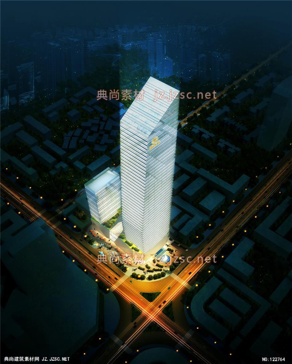 A正旺项目02 超高层办公建筑效果图