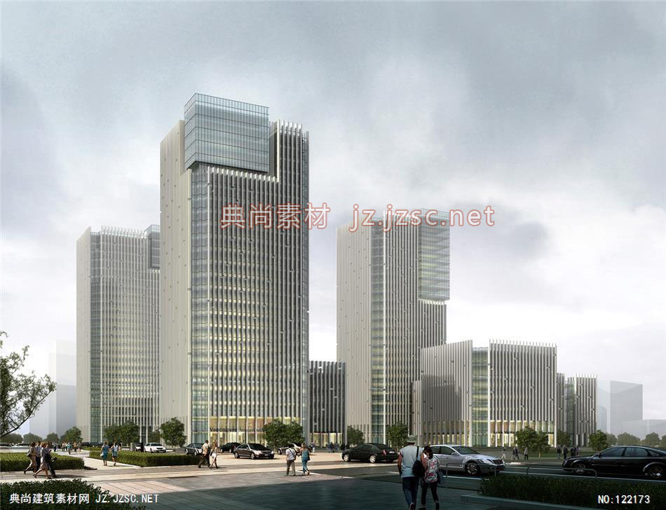 A江东二期 超高层办公建筑效果图
