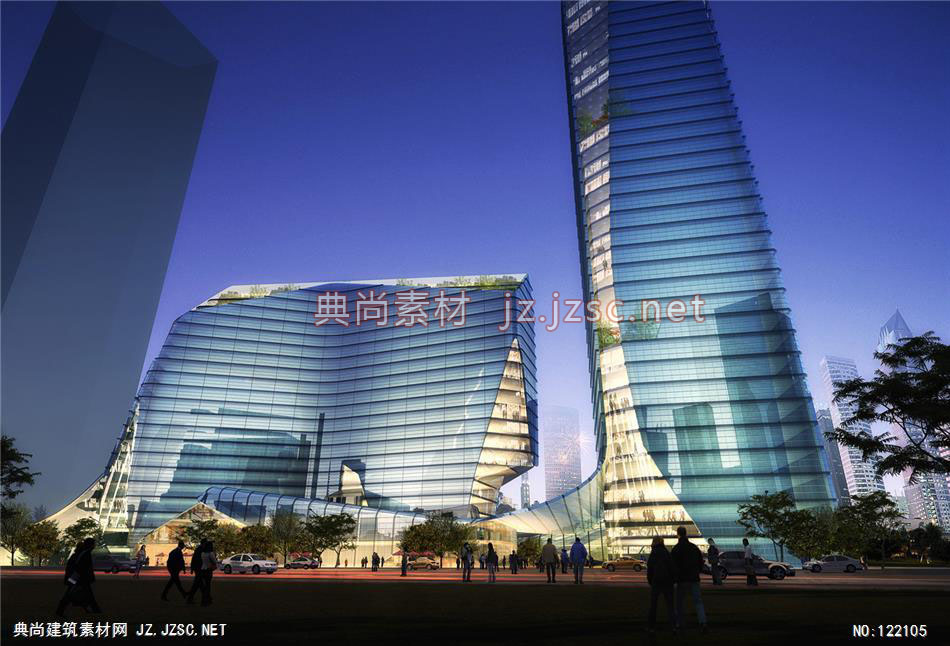 A杭州总部01 超高层办公建筑效果图